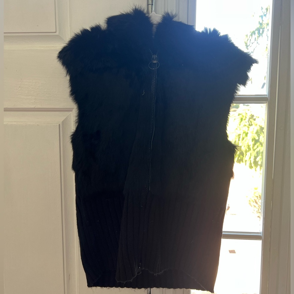 Arden B Black Faux Fur Outerwear